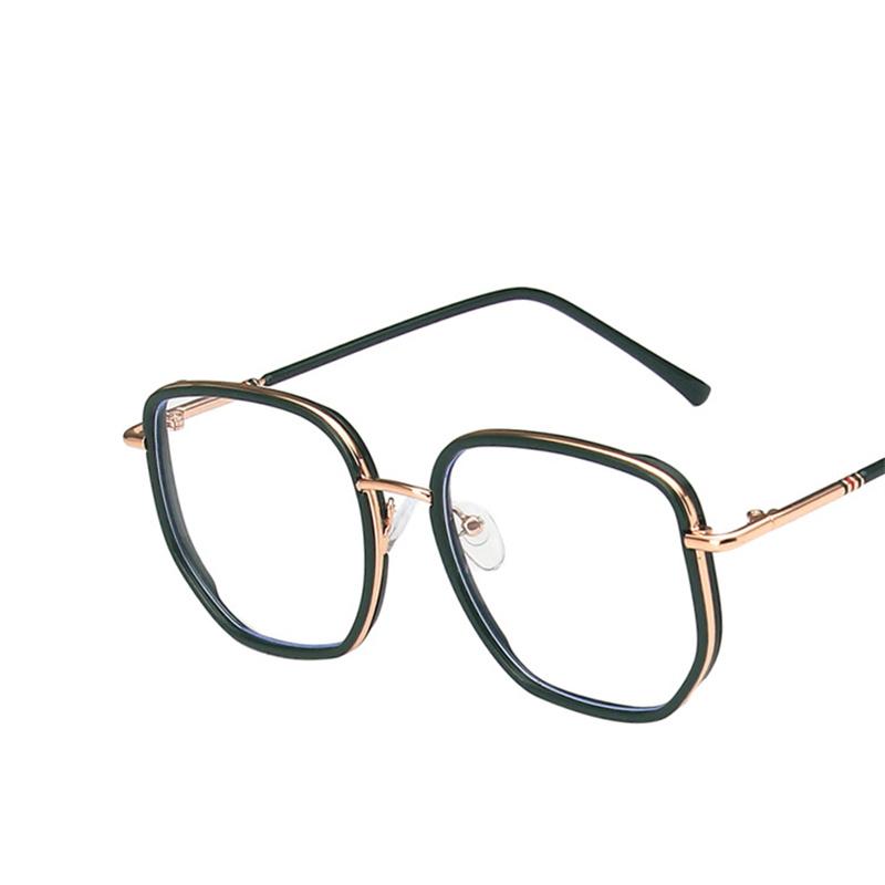 Retro Square Glasses Women Irregular Frame Anti Blue Light Computer Eyewear Fashion Female Myopia Eyeglasses