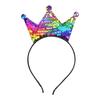 Sparkling Sequins Crown Hairband For Girl Birthday Party Glittering Headwear Toddler Birthday Party Hair Accessory