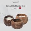 Nordic Minimalist Coconut Shell Candle Cup – Creative Soy Wax Holder with Logo Print