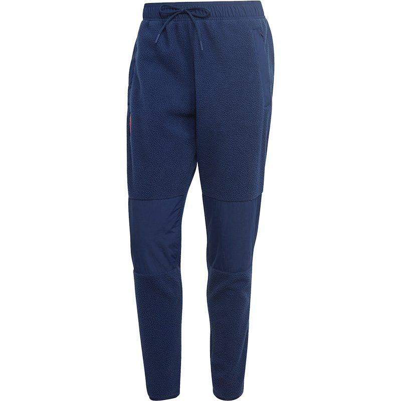 Adidas Knitted Sweatpants Men's Blue Thickened Straight Fit Pants HE8918