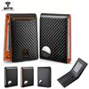 Rfid Carbon Fiber Leather Men Airtag Wallets Purse Credit Card Holder for Air Tag Purse Black Luxury Minimalist Wallet for Men
