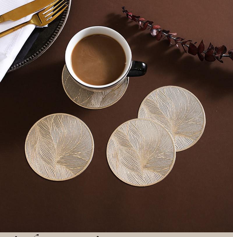 

Высококачественная изолированная подставка под чай в скандинавском стиле: Элегантный, термостойкий, круглый, с узором в виде вьентьянских цветов. 10cm