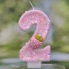 Digital Birthday Candles Cake Party Decoration Birthday Handmade Wax Pink Strawberry