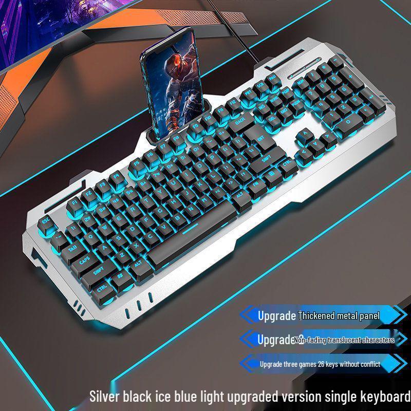 Wired Mechanical Keyboard, Headset & Mouse Set for Gaming and Office Use