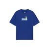 Li Ning X Disney Toy Story Series Cartoon Print Round Neck Short Sleeve T-Shirt Unisex Tops Deep-Blue AHSS953-5