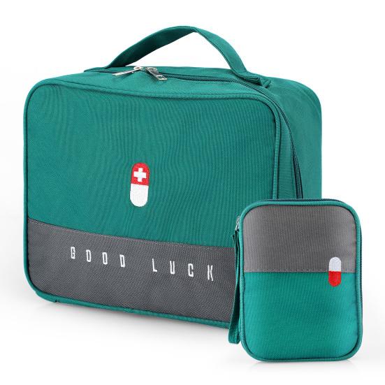 

Уличный Необходимый 2 шт. Вместительные сумки Портативная Большая Аварийная Водонепроницаемая Сумка для хранения аптечки первой помощи Автомобиль Офис Кемпинг зелёный