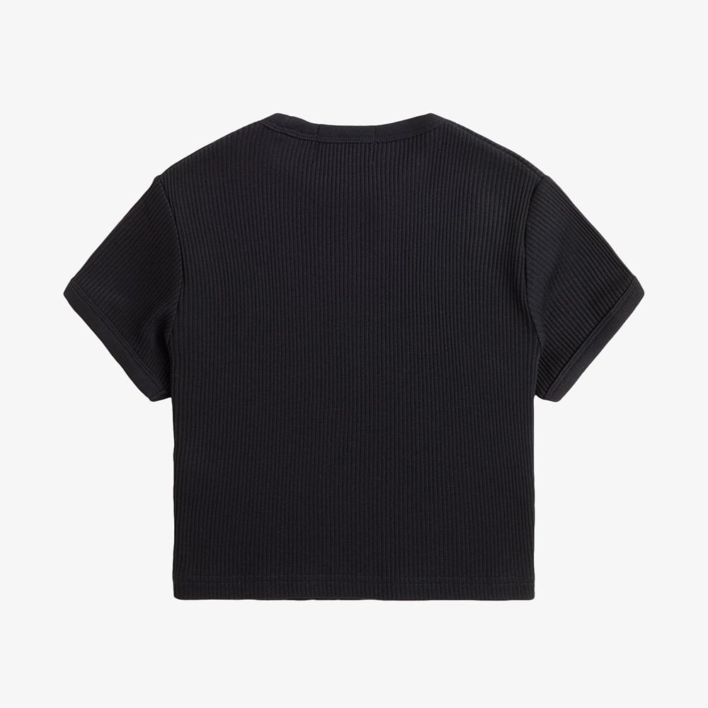 Fred Perry [Amy Winehouse] Ribbed T-Shirt - Black Afpf2519112-102