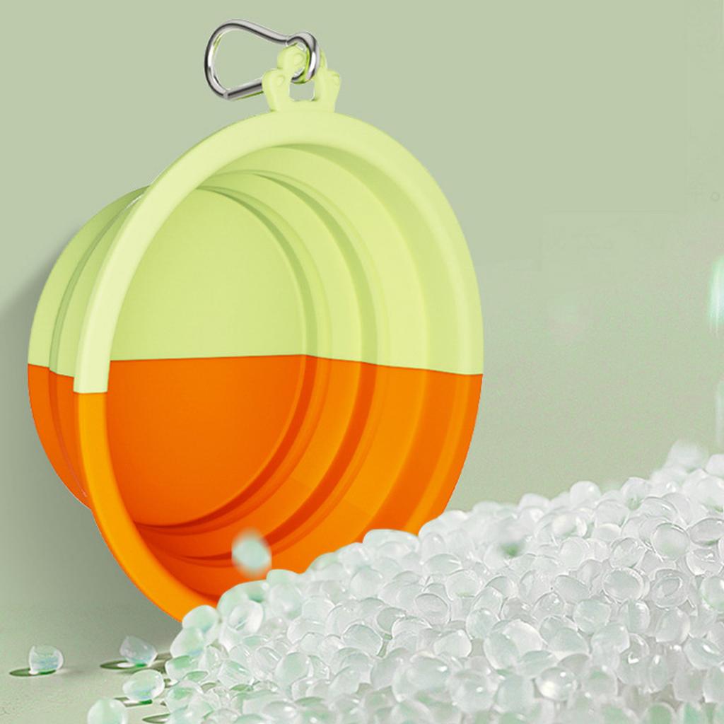 Foldable Pet Bowl Portable Dishwasher Safe Silicone Travel Pet Feeding Dish with Hook for Dogs Cats