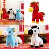 Chinese Zodiac Horse Plush Toy With Pp Cotton Filling For New Year Gifts And Collectors