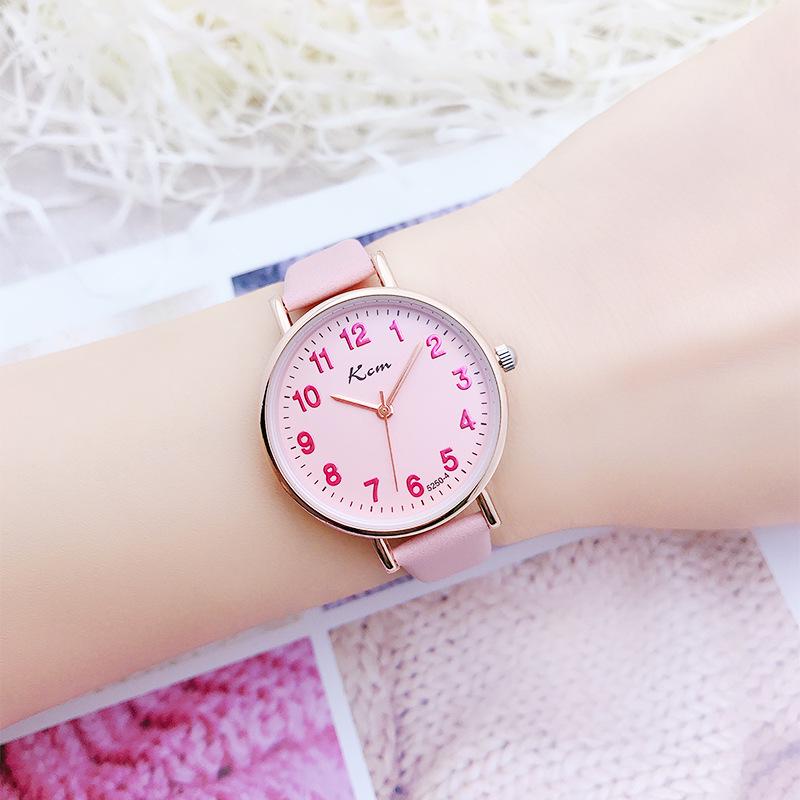 Digital Exam Watch for Students - Simple Style for Girls In Elementary To College with Scale Belt