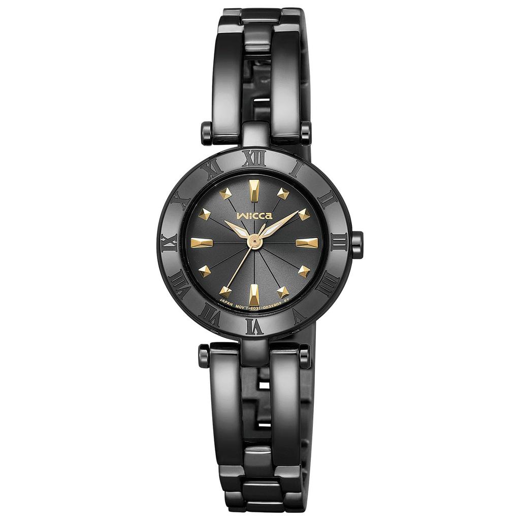 Wicca Solar Tech Waterproof Half Bangle Black [Citizen] KP2-647-51 Women's