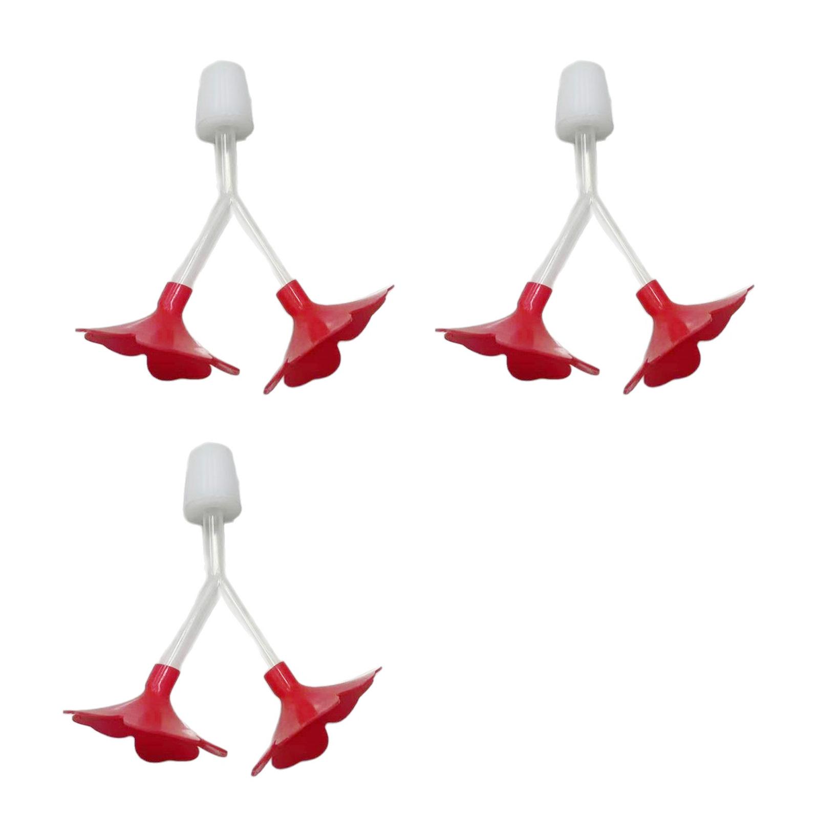 

Набор из 3 кормушек для колибри Y-образной формы, пластиковая кормушка в виде цветка, отверстие для полива птиц в уличном саду, привлекает диких птиц