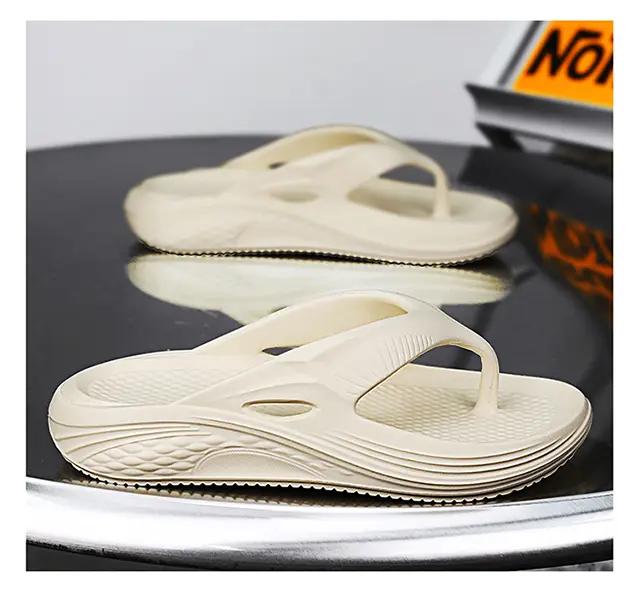 Men's Orthopedic Sandals Fashion Beach Flip Flop Summer Outdoor Soft Sandals With Arch Support Classic Flip Flop Black
