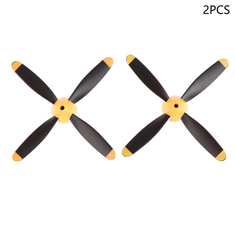 2 יחידות מדחף Volantex RC 4 להבים עבור מטוס ספיטפייר RC 761-5 P-51D 761-8 F4U 761-9 T28 761-11 BF109 761-12