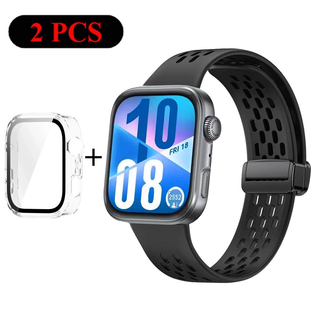 Armband+Hülle Silikonband für Huawei Watch Fit 4 Pro Fit 4 Bequemes Armband für Huawei Watch Fit 3 Atmungsaktives PC-Gehäuse