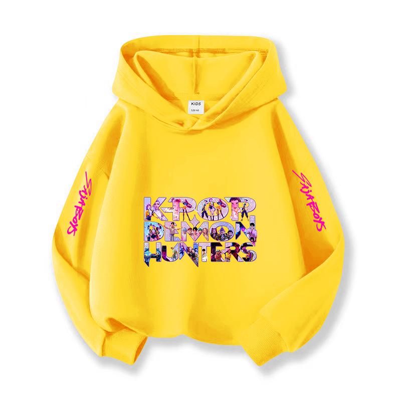 

2025 Popular Kpop Christmas Casual Children s Hooded Sweatshirt Korean Wave Style Limited Edition Witch Hunting Fan Essential Girl Top 100