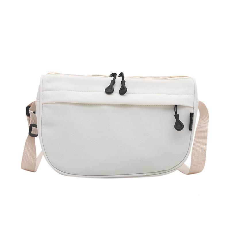 Street Style Canvas Shoulder Bag For Teen Girls With Internal Pocket And Soft Structure