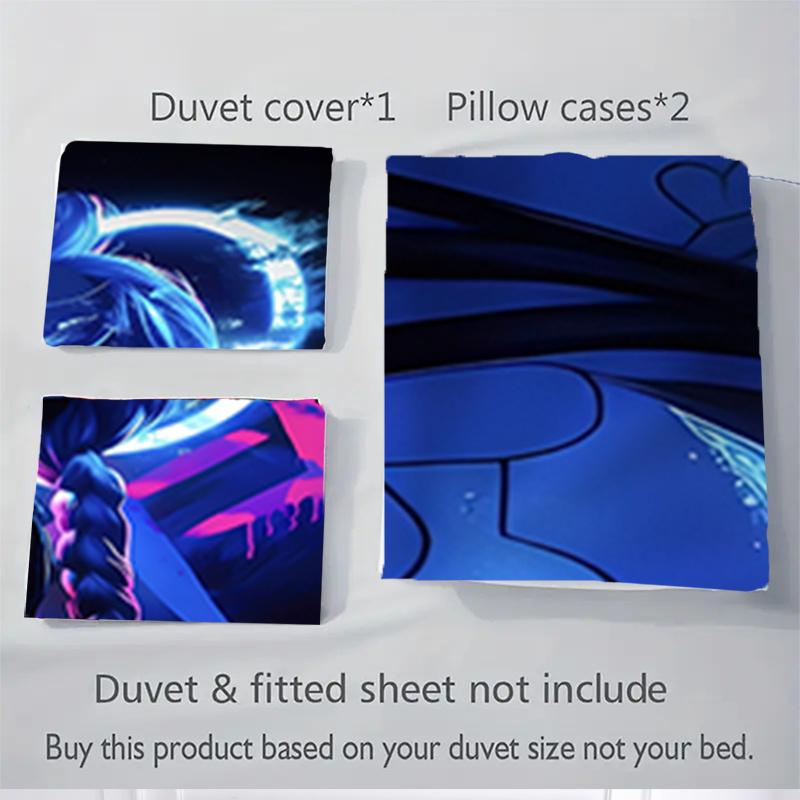 3pcs Jinx Home Decor Bedding Set-Universal Three-Piece Suit for Bedroom, Guest Room, Living Room, Hotel-Perfect Festival Gift for Fans, Trav