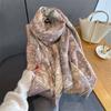 Design Floral Impresso Cashmere Cachecol Feminino Inverno Pashmina Xales E Envoltórios Grosso Quente Bufanda Estolas Cobertor Luxo