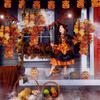 75cm 1Pcs Artificial Maple Leaf Garland Autumn Leaves Fake Plants for Halloween Thanksgiving Day Indoor Home Garden Decoration