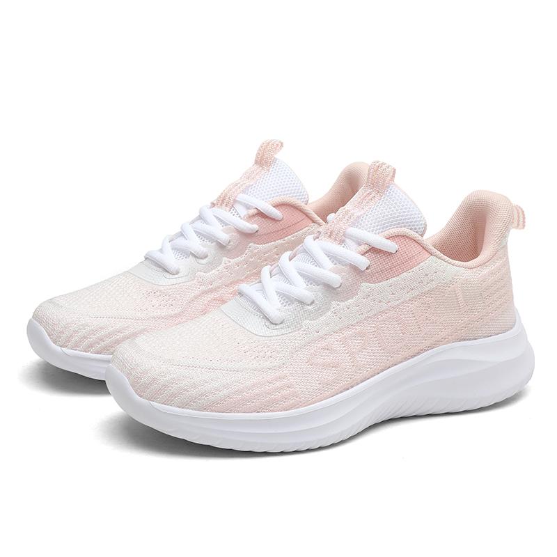 Fashion Summer Mesh Running Thick Soled Lace Up Comfortable Training Breathable Tennis Shock-absorbing Vulcanized Shoes Large Size