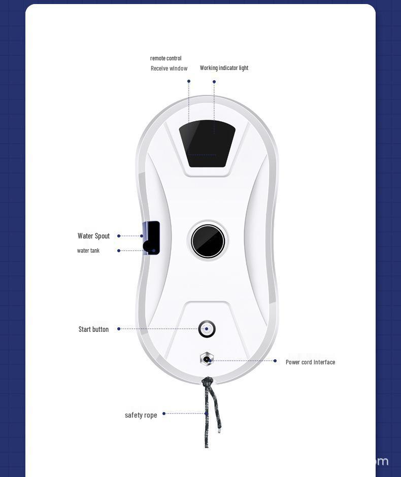 Smart Window Cleaning Robot: Fully Automatic Electric Remote-Controlled Glass Wiper for Home Use