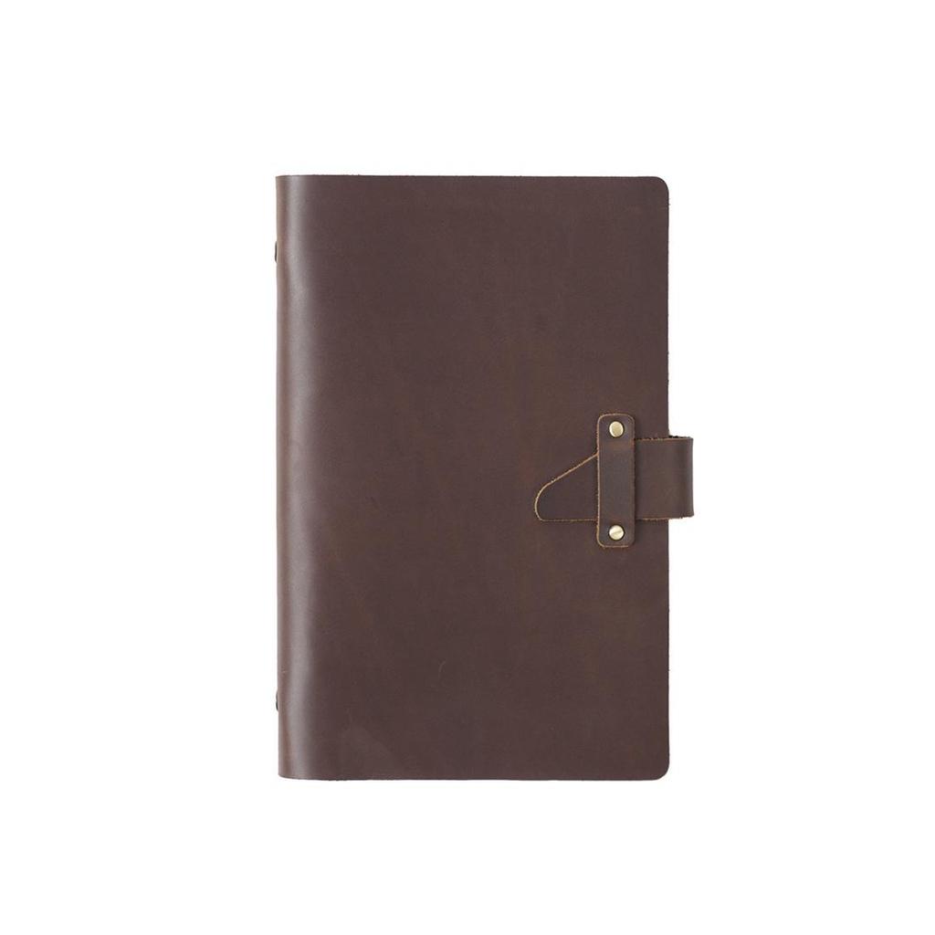 Genuine Leather A5 Business Planner Binder - Retro Style