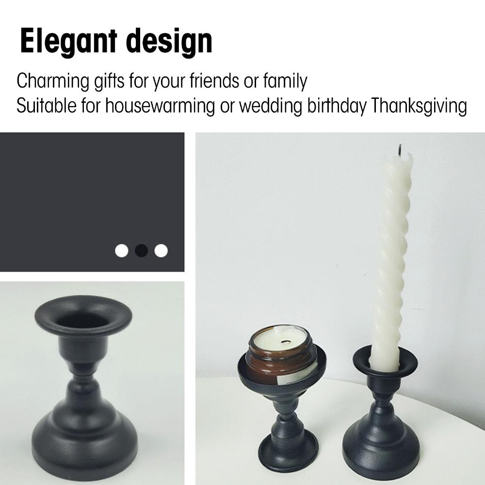 Taper Candle Candle Holder Iron Mini Dual-Use Candlestick Table Candlestick Desktop Decoration