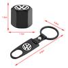 Auto Reifenventilkappe Radventilkappenabdeckung mit Schraubenschlüssel Schlüsselanhänger Für Volkswagen B7 B6 B5 Golf 4 5 6 Polo Passat CC Jetta Mk6 Tiguan Gol Cross