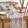 Artoid Mode Blue Polka Dots Pink Gauze Table Runner 120 Inch 10FT, Seasonal Sheer Dining Holiday Wedding Birthday Baby Shower Table Decor for Home