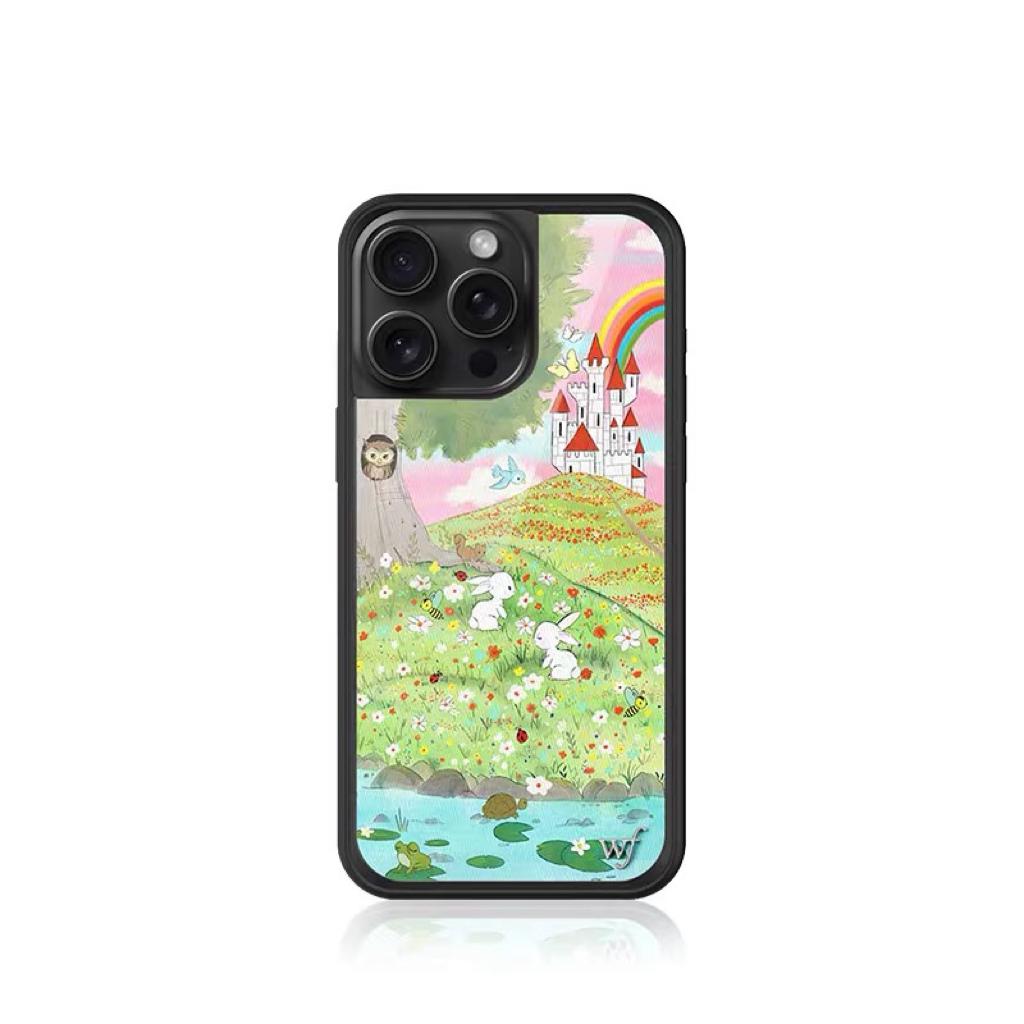 

Новий Wildflower WF Вишневий Ведмедик Чохол для Телефону для iPhone 12 13 14 15 16 17 Pro Max Plus Мавпа INS Мультяшний Чохол Кролик 16 Pro Funda for iPhone 12 Promax