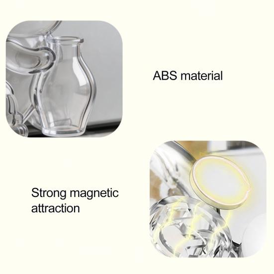 Cat Hair Capsule Cat Transparent Vase Fridge Whisker Holder Magnet Cat Hair
