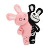 Peluche effrayante Gothique à double tête Crâne Lapin Animal en peluche Jouet lapin Décoration Halloween Cadeau pour enfants
