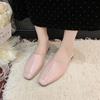 One-pedal slippers retro bag head shoes women's versatile black square head half slippers outside lazy sandals women