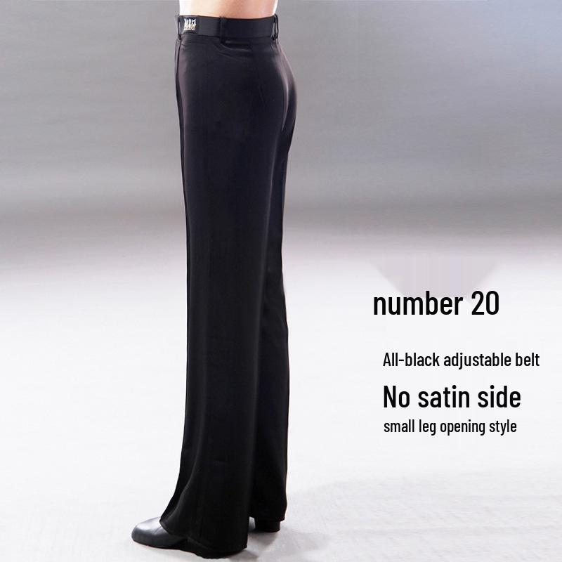 Men's Modern Latin Dance Pants - Straight Leg for Practice and Ballroom
