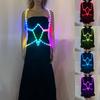 Suspensório Luminous Colorido LED Corset Sexy Modelador de Cintura Suprimentos para Performance Noturna Homens Mulheres Novo Estilo Adereços Brilhantes