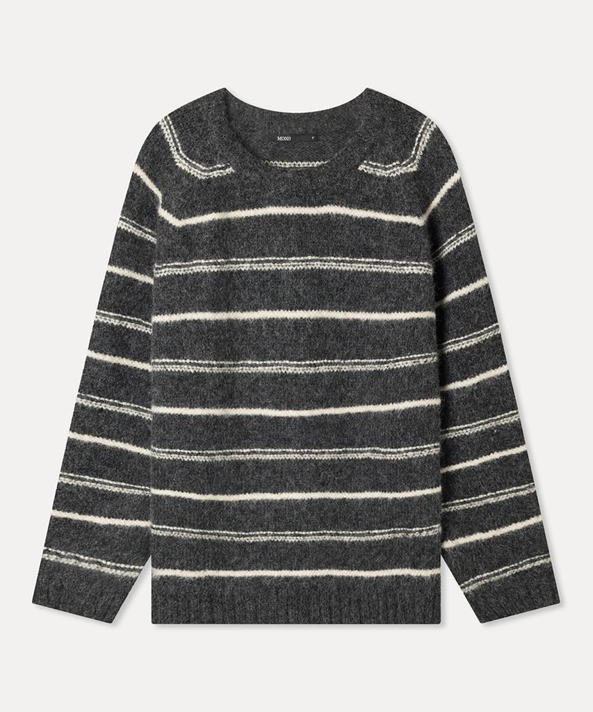 MIXXO Hairy Overfit Striped Pullover Re Kafv2Sss_Miwkag15Qs