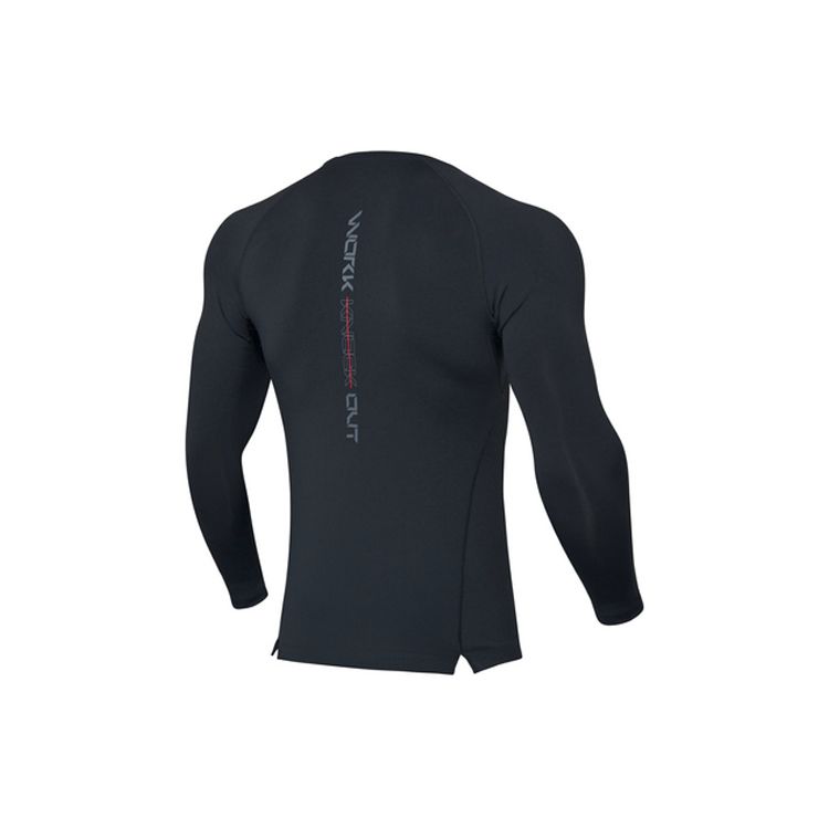 Li-Ning Training Series Tight-Fitting Long Sleeve Fitness Shirt Men Tops Standard-Black AUDQ015-1