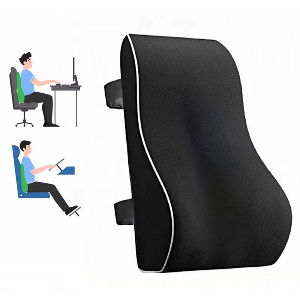 

Ergonomic Memory Cotton Back Cushion Comfortable Car Seat Waist Cushion Lumbar Support Pillow Car чёрный