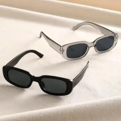 Protective Glasses 2pcs/set Rectangle Frame Sunglasses For Women Men Candy Color Y2K Fashion Sun Glasses Vintage Outdoor Eyewear