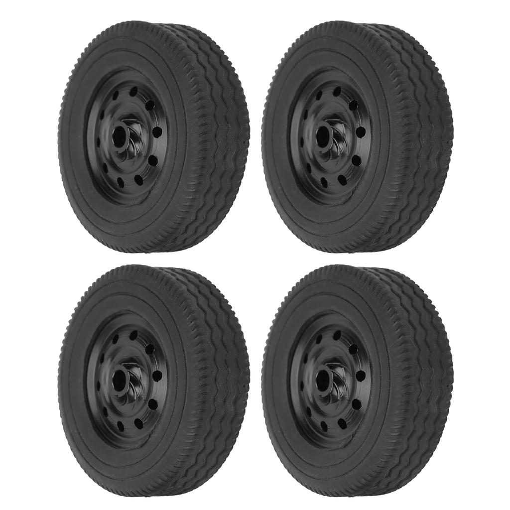 4Pcs RC Wheel Remote Control Tires Rubber Aluminum Alloy Accessories for WPL D12 Car