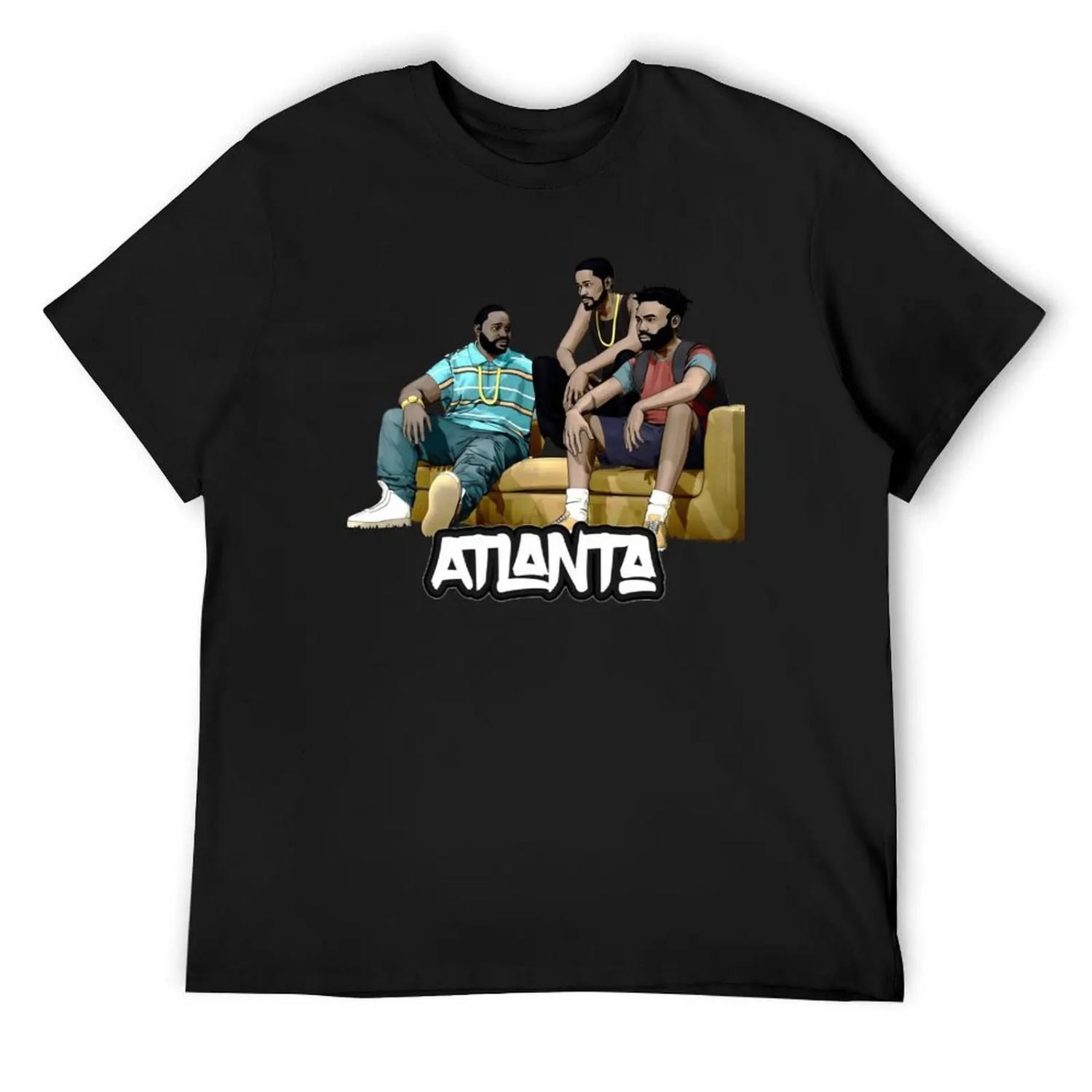 

Atlanta tv show T-Shirt cheap stuff sports fans summer clothes heavyweight t shirts for men XXXXXL чорний
