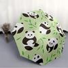 1 Stück Panda Bambus Automatisches Öffnen/Schließen, Ganzjahres Tragbarer Faltregenschirm, Reisen, Alltag, Formelle Anlässe - Kompakter Luxus Sonnenschirm, Outdoor Zubehör