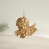 Gold Christmas Hanging Decoration Resin Hazelnut Pinecone Hanging Pendants Deer Horse Angel Soldier Christmas Tree Ornament