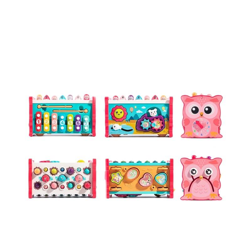 Infant and Toddler Enlightenment Toys, Hexahedron Multi-function, Whack-a-mole Puzzle, Parent-child Interaction, Banging, Fishing Toys