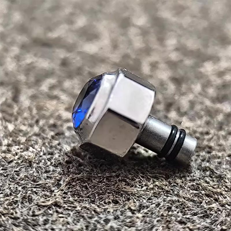 

For Cartier Head Santos All Steel Head Crown Adjustment Time Button Waterproof Blue Watch Crown 7x2.5mm Watch Accessories 7x2.5mm срібний