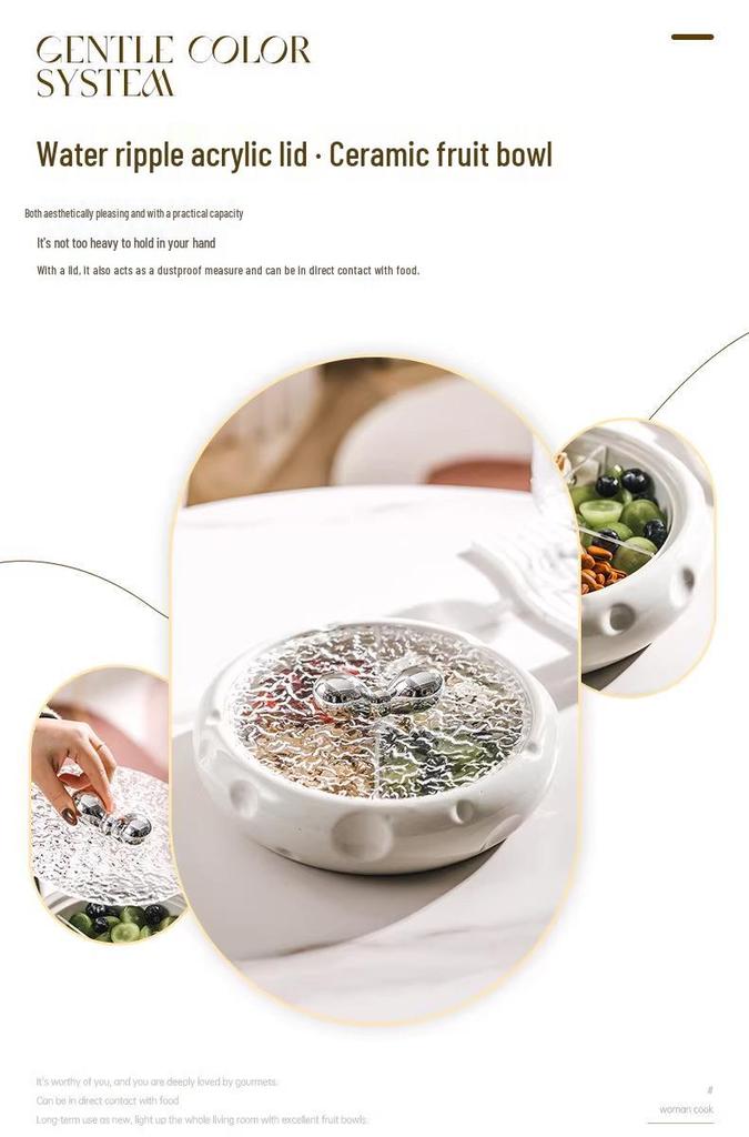 Luxury Fruit & Snack Plate for Living Room - High-End Candy Box & Basket