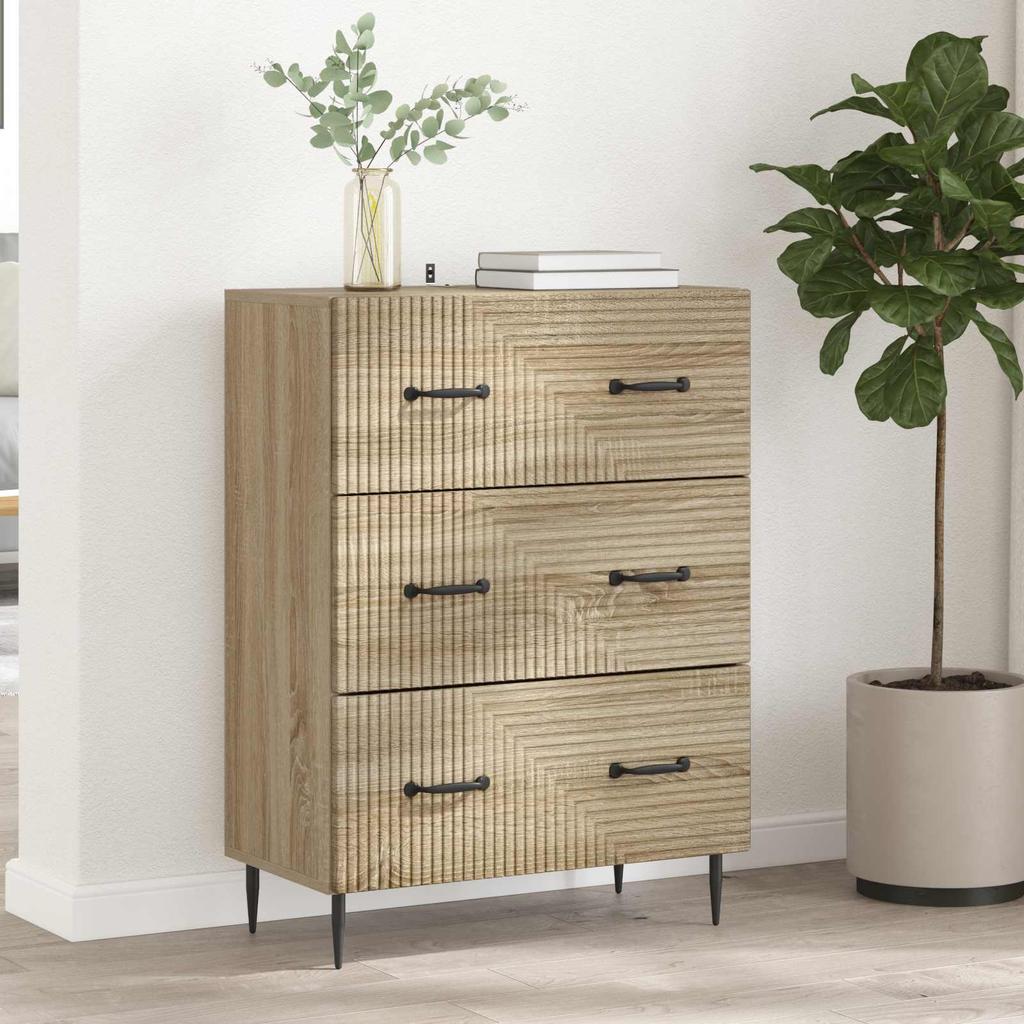 Drawer Cabinet Sonoma Oak 66 x 34.5 x 89.5 cm