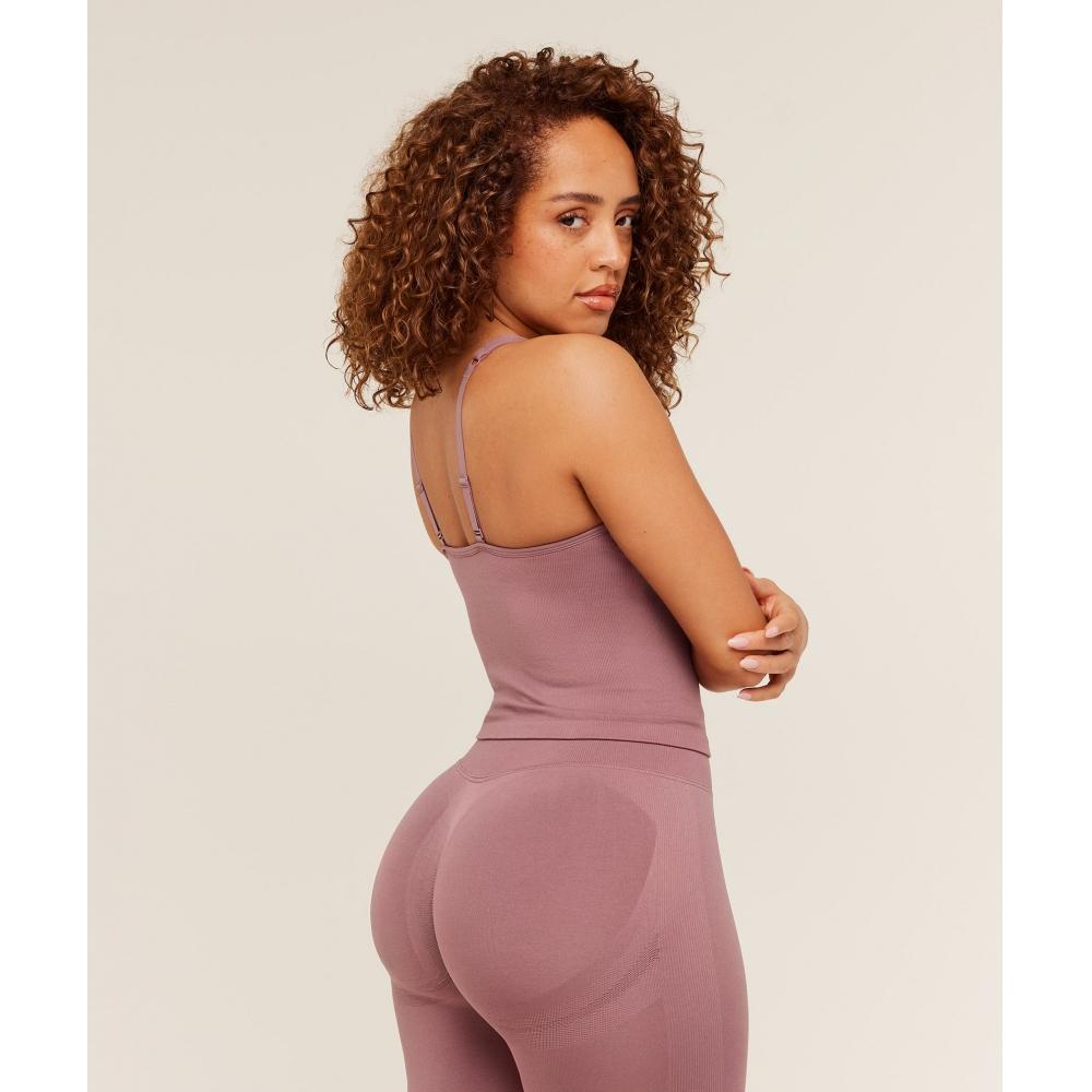 Gymshark Top fără cusături Lift cu suport integrat Roz Calm B6b8q Kcpd