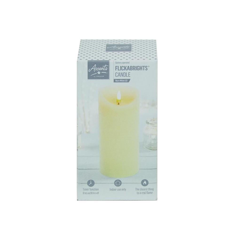 Premier Flickabrights Textured Candle With Timer